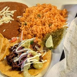 Tapatia's Taqueria - Street tacos combo with an extra taco