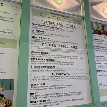 Jan's Health Bar - Menu as of 11/12/25 - Juice Bars & Smoothies Near Me - Long Beach, California