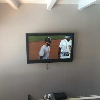 HD Hookups - Finished product. Cord below will be going to the sound-bar - Home Theatre Installation Near Me - San Diego, California HD Hookups - Finished product. Cord below will be going to the sound-bar - Home Theatre Installation Near Me - San Diego, California