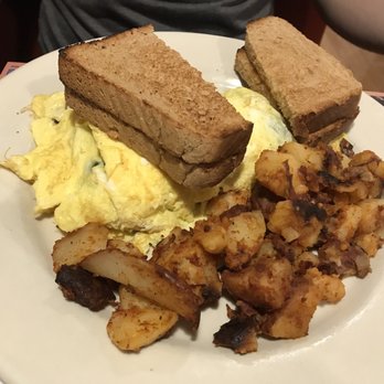 The Commons Neighborhood Eatery - Greek omelette with potato and wheat toast. Undersalted but very good! - Breakfast & Brunch Near Me - Foxborough, Massachusetts
