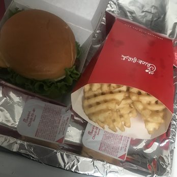 Chick-fil-A - Chicken deluxe and large fry - Fast Food Near Me - Pleasanton, California
