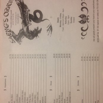 Saeng's Orient - Menu - Thai Near Me - Clovis, New Mexico