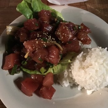 Aloha Mixed Plate - Poke meal. Spicy but good - Hawaiian Near Me - Lahaina, Hawaii