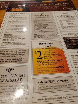 Menu photo 2 Old Bag of Nails Pub Newark, OH