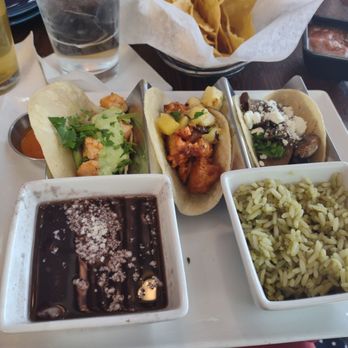 Agua 301 - Salmon, pork belly, mushroom tacos. Beans and rice. - Mexican Near Me - Washington, DC, District of Columbia Agua 301 - Salmon, pork belly, mushroom tacos. Beans and rice. - Mexican Near Me - Washington, DC, District of Columbia