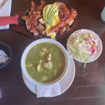 Juanchos Authentic Mexican Restaurant - Green Pozole Verde Soup( Chicken) - Mexican Near Me - Upland, California