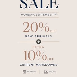 Clotheshorse Anonymous - One day only! Shop our Labor Day Sale in-store and online. 20% off New Arrivals plus an additional 10% off all markdowns.