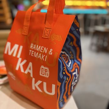 Mikaku Ramen & Temaki - Takeout Bag - branding game is on point! - Ramen Near Me - Aurora, Colorado