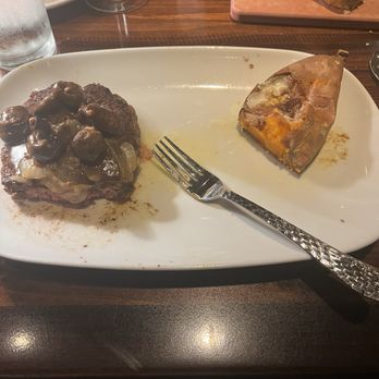 LongHorn Steakhouse - Chop Steak, smothered in mushrooms and a sweet potato - Steakhouses Near Me - Albuquerque, New Mexico