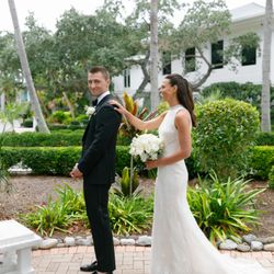 Classic white bridal bouquet for a Marco Island wedding.