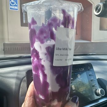 Rapha Tea - Pretty purple, Ube Milk Tea - Bubble Tea Near Me - Temecula, California
