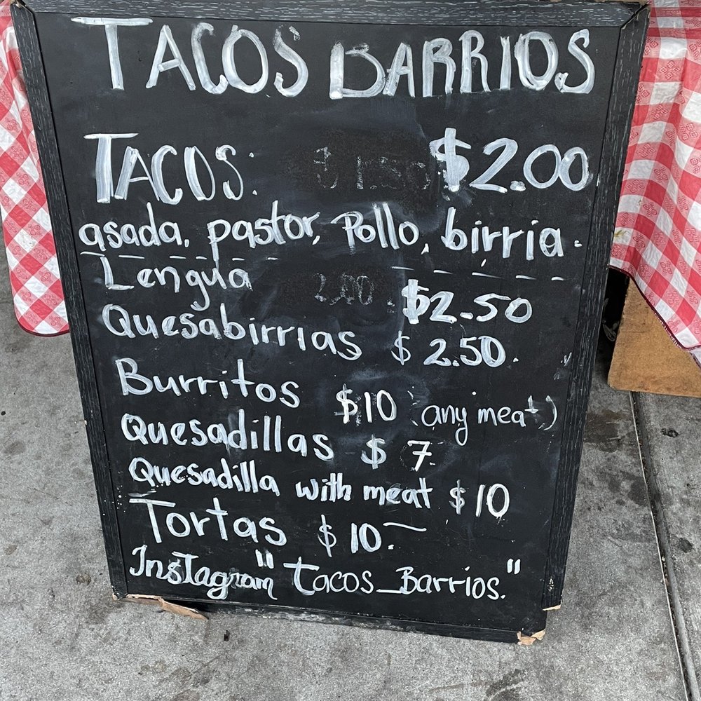 Tacos Barrios - Menu - Mexican Near Me - Los Angeles, California