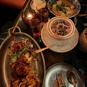 Crying Tiger - Chili crisp Barbecue Chicken Red curry dumplings and the tuna tartare - Thai Near Me - Chicago, Illinois Crying Tiger - Chili crisp Barbecue Chicken Red curry dumplings and the tuna tartare - Thai Near Me - Chicago, Illinois
