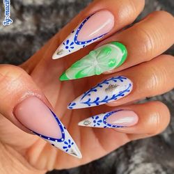 Royal Ha Beauty Lounge & Nail Spa - Stiletto fullset with tequila bottle design and 3D lime.