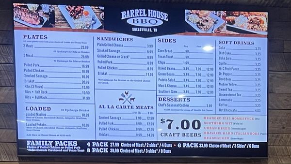 Menu photo 3 Barrell House BBQ Shelbyville, TN Menu photo 3 Barrell House BBQ Shelbyville, TN