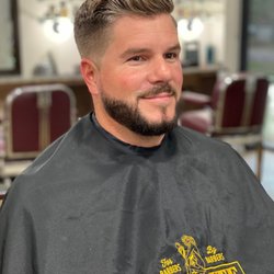 Crown & Anchor Barber - Fade, cut, beard trim, and beard line-up by James Terry. Finished off with LAYRITE Clay Cement and LAYRITE Beard Oil.