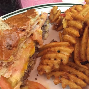 Jackson Hole - Texan Burger with waffle fries - Burgers Near Me - East Elmhurst, New York Jackson Hole - Texan Burger with waffle fries - Burgers Near Me - East Elmhurst, New York