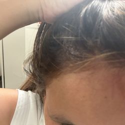 Hairpins & Scissors - White hair still white and dye stained face