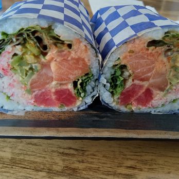 All Blue Poke - Scorching Sun Burrito - $14, quite worth it. - Poke Near Me - Portland, Oregon