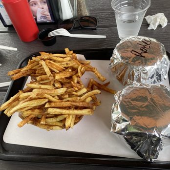 Wild Willy's Burgers - Rodeo and BBQ bubba burger with regular fries and Cajun seasoned fries. - Burgers Near Me - York, Maine Wild Willy's Burgers - Rodeo and BBQ bubba burger with regular fries and Cajun seasoned fries. - Burgers Near Me - York, Maine
