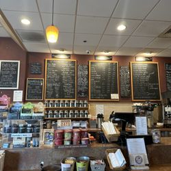 Crescent Moon Coffee & Tea - Menu at the front counter