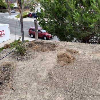 Eccentric Landscape Designs - Long view of corner erodes down 2 slopes. - Landscaping Near Me Eccentric Landscape Designs - Long view of corner erodes down 2 slopes. - Landscaping Near Me