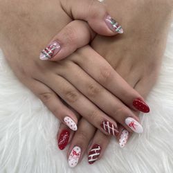 Art Nails - Christmas nail design.