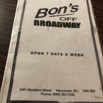 Bon's Off Broadway - Breakfast & Brunch Near Me - Vancouver, British Columbia