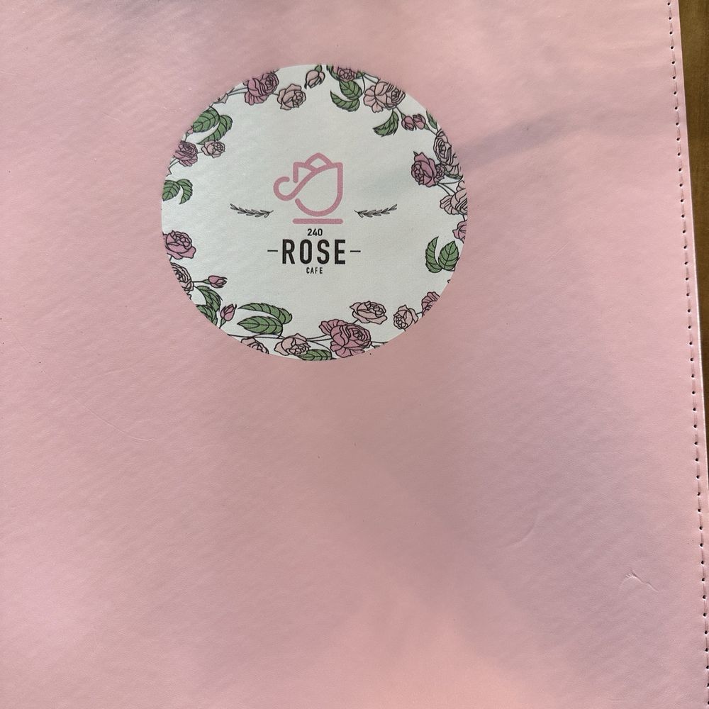 Front of the menu