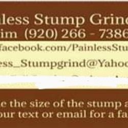 Painless Stump Grinding - New business card design a few years ago. So please use these method to contact me.