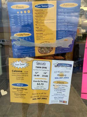 Menu photo 2 Main Street Pizza Munising, MI Menu photo 2 Main Street Pizza Munising, MI