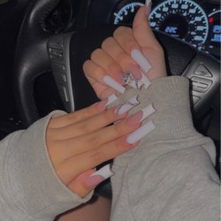 White Sparkle Nails