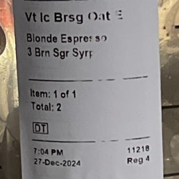 Normal drink, didn't request light ice Normal drink, didn't request light ice