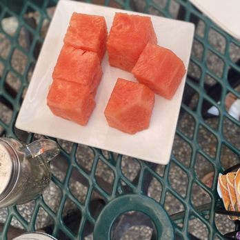 Gangnam Cafe - Complimentary watermelon slices :) - American Near Me - Concord, California
