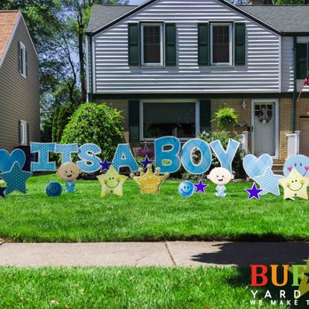 Buffalo Yard Signs - It's A Boy yard sign is perfect for baby showers or welcoming your newborn home. - Signmaking Near Me - Cheektowaga, New York
