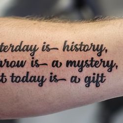 Spiritual Healing Tattoos - Quote done by Juan Bautista
