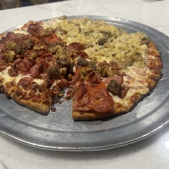 Dean-O's Pizza - Cauliflower crust pizza, 1/2 Marie Laveau and 1/2 Tee Rex! - Pizza Near Me - Lafayette, Louisiana Dean-O's Pizza - Cauliflower crust pizza, 1/2 Marie Laveau and 1/2 Tee Rex! - Pizza Near Me - Lafayette, Louisiana