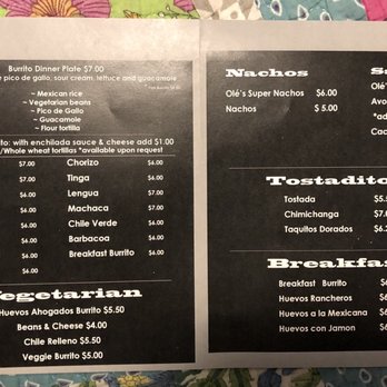 Ole Ole - Late 2018 Menu - Mexican Near Me - Portland, Oregon Ole Ole - Late 2018 Menu - Mexican Near Me - Portland, Oregon