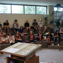Dearborn Heights Montessori Center - Middle school is offered at DHMC. Group discussions occur in the classroom's forum.