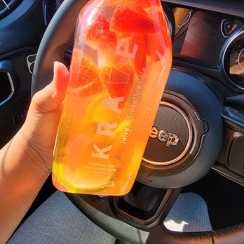 KRAVE Juice & Smoothie Cafe - Strawberry lime Infused water - Juice Bars & Smoothies Near Me - Chesapeake, Virginia