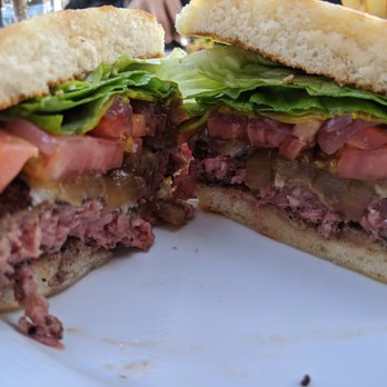 Spruce - Spruce Burger - English muffin bun, French fries - American Near Me - San Francisco, California