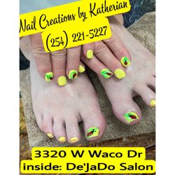 Nail Creations By Katherian - Ladybug nail art on nails and toes