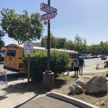Fallbrook Avocado Festival - The shuttle stop near the 7-11. Both "green" and "blue" lines stopped here - Festivals Near Me - Fallbrook, California