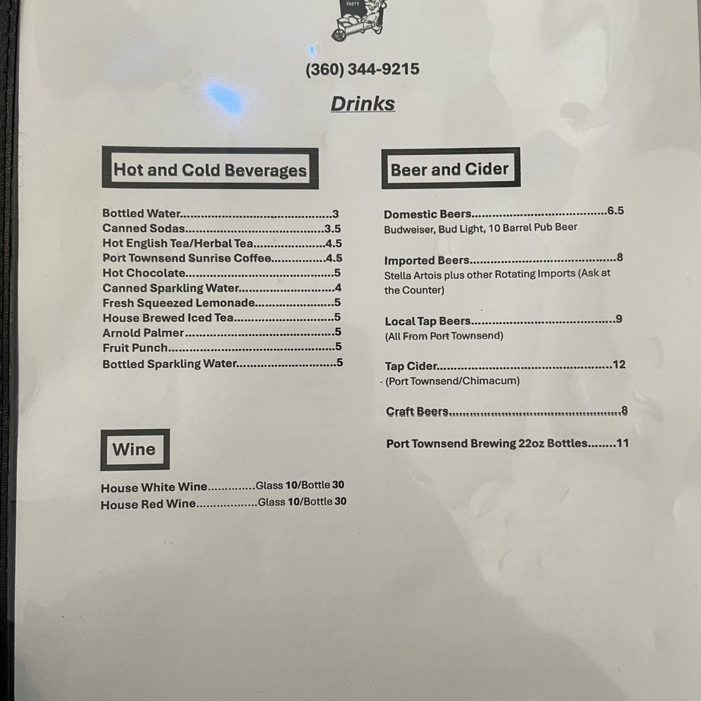 Tommyknocker's Cornish Pasty - Menu - British Near Me - Port Townsend, Washington Tommyknocker's Cornish Pasty - Menu - British Near Me - Port Townsend, Washington