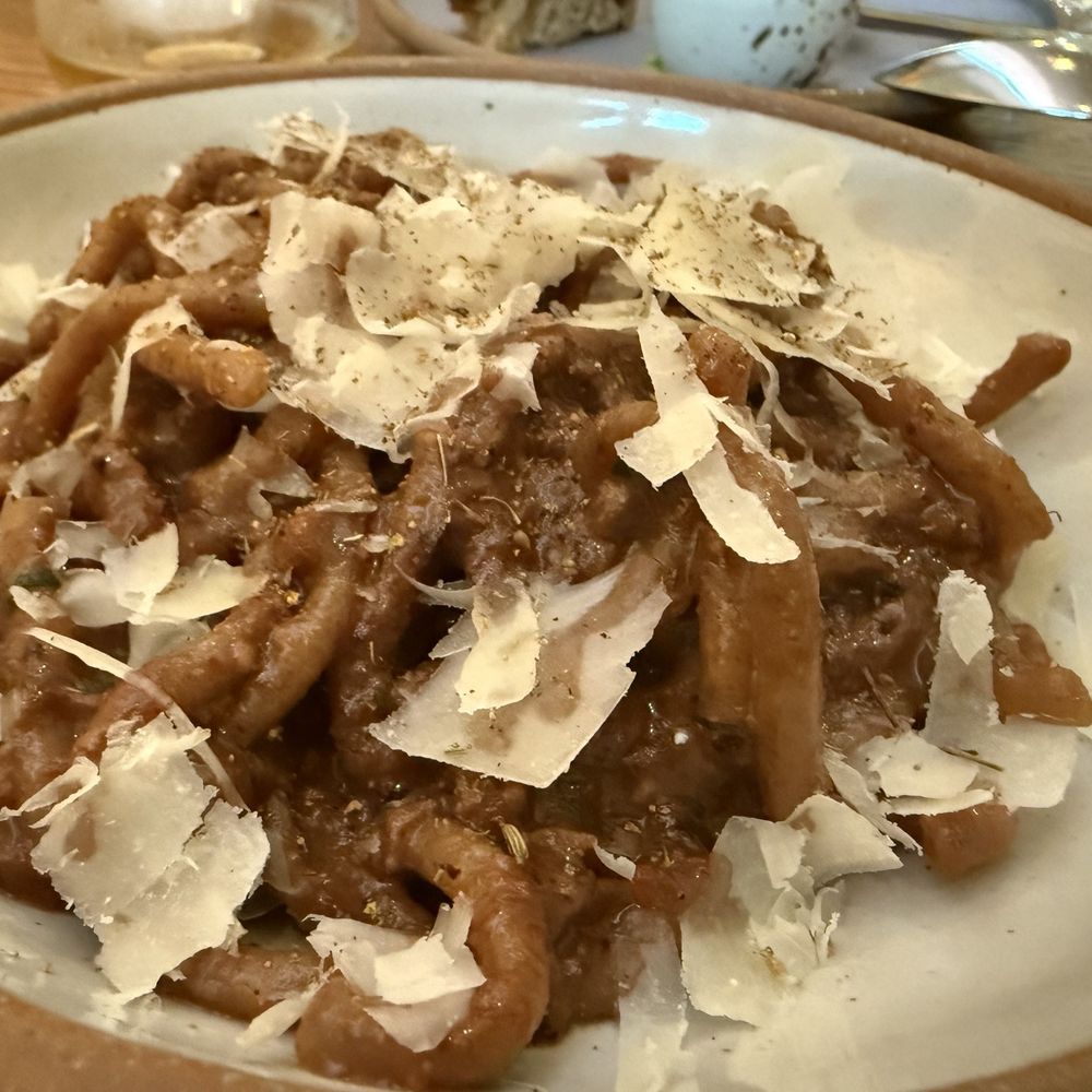Weird.... Lamb pasta. Vinegar forward flavor. Not a fan for $30+ meal. Weird.... Lamb pasta. Vinegar forward flavor. Not a fan for $30+ meal.