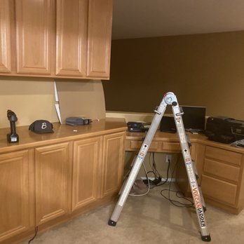 Leon Painting - Hallway desk area before - Painters Near Me