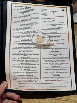 Menu photo 4 Rise & Shine Cafe Pottstown, PA