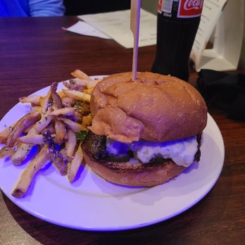 Beffa's Bar & Restaurant - Smash burger with truffle fries and a bottle of coke - Sports Bars Near Me - St. Louis, Missouri Beffa's Bar & Restaurant - Smash burger with truffle fries and a bottle of coke - Sports Bars Near Me - St. Louis, Missouri