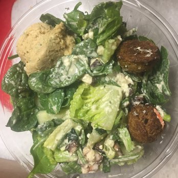 CoreLife Eatery - Mediterranean bowl with two awful, small, hard falafel pieces - Salad Near Me - Normal, Illinois CoreLife Eatery - Mediterranean bowl with two awful, small, hard falafel pieces - Salad Near Me - Normal, Illinois