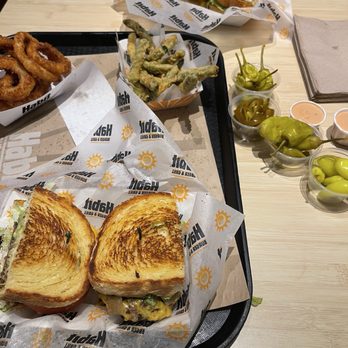 Habit Burger & Grill - Charburger with Cheese Tempura Green Beans - Salad Near Me - Tukwila, Washington